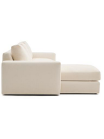 CAMUT divano 4 posti sfoderabile 310 cm con chaise longue in ciniglia ecrù