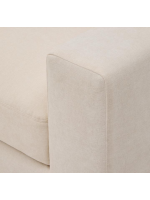 BANDUNG angolare 5 posti sfoderabile 310x310 cm in ciniglia ecrù