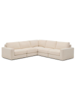 BANDUNG 5 corner sofa with removable cover 310x310 cm in ecru chenille