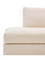 DOPERS divano 5 posti sfoderabile 340 cm con chaise longue in ciniglia ecrù