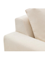 MISSING divano 5 posti sfoderabile 340 cm con chaise longue in ciniglia ecrù