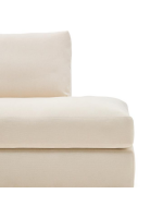 MISSING divano 5 posti sfoderabile 340 cm con chaise longue in ciniglia ecrù