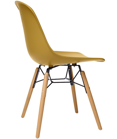 CORAL sedia in polipropilene scelta colore e struttura in faggio e metallo nero design casa contract