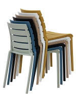 ROUSY Stapelbarer Stuhl aus Polypropylen Farbauswahl für Zuhause Bar Hotel Chalet Restaurant Eisdiele Outdoor