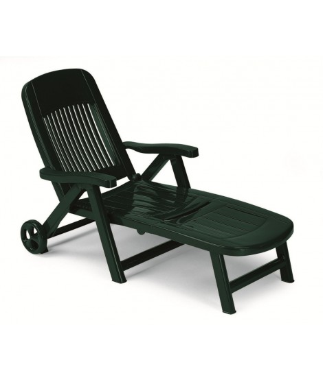 CALIFORNIA en technopolymère bain de soleil au choix dossier réglable en 5 positions pour usage extérieur