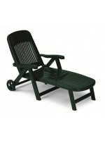 CALIFORNIA en technopolymère bain de soleil au choix dossier réglable en 5 positions pour usage extérieur