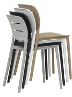 ONDA Stackable polypropylene chair color selection for home bar hotel chalet restaurant ice cream shop outdoor