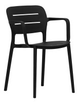 ONDA Chaise avec accoudoirs empilable en polypropylène choix de couleurs pour maison bar hôtel chalet restaurant extérieur