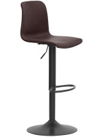 BANTER tabouret rembourré recouvert de cuir écologique couleur au choix structure en métal peint avec vérin à gaz
