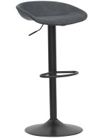 HEMING tabouret rembourré recouvert de cuir écologique couleur au choix structure en métal peint avec vérin à gaz