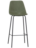 OMMIS tabouret rembourré recouvert de cuir écologique couleur au choix structure en métal peint