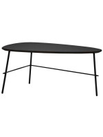 DONDER 92x50 or 130x57 coffee table in painted metal and black painted MDF top