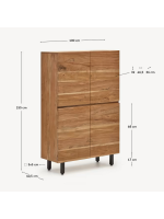 BEATRIZ Sideboard 100x155 h aus massivem natürlichem Akazienholz