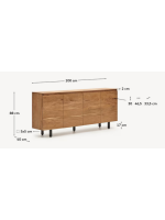 BEATRIZ aparador 200x88 h en madera maciza de acacia design living home