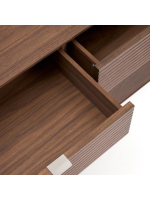 ANDER madia 4 ante e 2 cassetti in impiallacciato noce design casa living