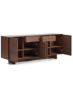 ANDER madia 4 ante e 2 cassetti in impiallacciato noce design casa living