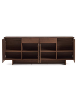 ANDER Sideboard with 4 doors and 2 drawers in walnut veneer home living design