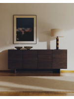 ANDER madia 4 ante e 2 cassetti in impiallacciato noce design casa living