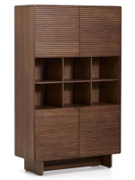 ANDER credenza alta con 4 ante in impiallacciato noce design casa living
