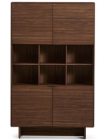 ANDER credenza alta con 4 ante in impiallacciato noce design casa living