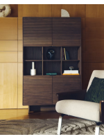 ANDER Sideboard with 4 doors in walnut veneer home living design