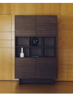 ANDER credenza alta con 4 ante in impiallacciato noce design casa living