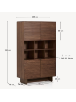 ANDER Sideboard with 4 doors in walnut veneer home living design