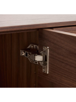 ANDER Soporte de TV con 4 puertas en chapa de nogal diseño home living