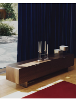 ANDER mobile TV con 4 ante in impiallacciato noce design casa living