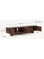 ANDER mobile TV con 4 ante in impiallacciato noce design casa living