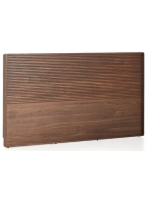 ANDER Headboard with LED light for 160 or 180 cm double bed in walnut veneer