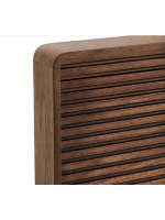 ANDER with LED light double bed 160 or 180 cm in walnut veneer
