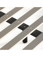 ANDER Doppelbettrahmen mit 160 oder 180 cm Lattenrost in Nussbaumfurnier