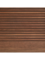 ANDER with LED light double bed 160 or 180 cm with built in bedside tables in walnut veneer