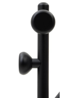 LEWOP solid beech wood floor coat stand black finish