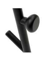 LEWOP solid beech wood floor coat stand black finish