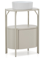 CAIAMA cabinet in water repellent lacquered MDF and white steel structure