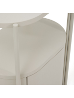 CAIAMA Mueble en MDF lacado hidrófugo y estructura de acero blanco