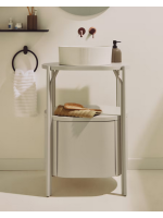 CAIAMA Mueble en MDF lacado hidrófugo y estructura de acero blanco