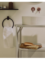 CAIAMA Mueble en MDF lacado hidrófugo y estructura de acero blanco