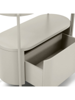 NETFIX Mueble en MDF lacado hidrófugo y estructura de acero blanco