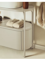 NETFIX Mueble en MDF lacado hidrófugo y estructura de acero blanco