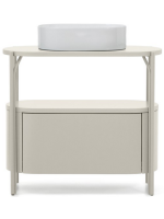 NETFIX Mueble en MDF lacado hidrófugo y estructura de acero blanco