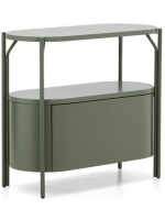 EYRE mobile in MDF idrorepellente laccato verde e struttura in acciaio verde
