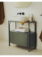 EYRE Mueble en MDF lacado hidrófugo y estructura de acero verde