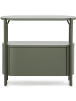 EYRE cabinet in green water repellent lacquered MDF and green steel structure