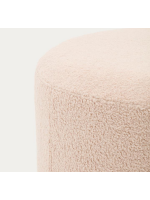 ACQUAL pouf Ø 120 en tissu bouclé coloris au choix pour la décoration d'intérieur