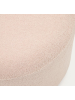 ACQUAL pouf Ø 120 en tissu bouclé coloris au choix pour la décoration d'intérieur