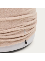 ACQUAL pouf Ø 120 en tissu bouclé coloris au choix pour la décoration d'intérieur