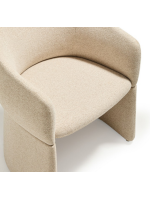BABOL chair with armrests in water repellent chenille